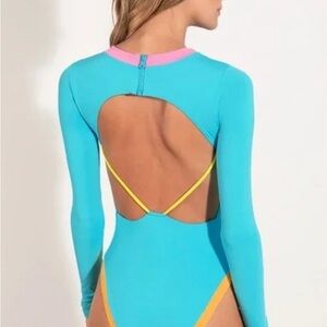 OneOne Free People Open-Back Ophelia One-piece Swimsuit in Cockatoo